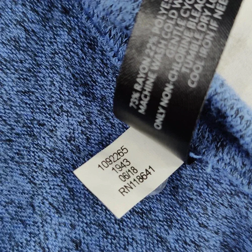 Lane Bryant Women's Size 14/16 Marled Blue 3/4 Sleeves Knit Top